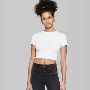 Wild Fable White Crop Top